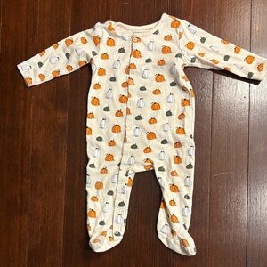Pumpkin Print Kids One Piece